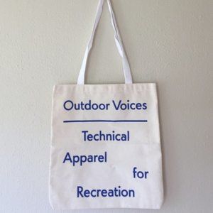Outdoor Voices canvas tote bag